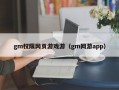 gm权限网页游戏游（gm网游app）